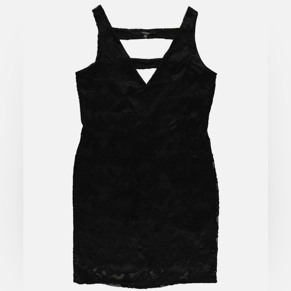 GUESS FRIDA LACE BODYCON DRESS Black XS